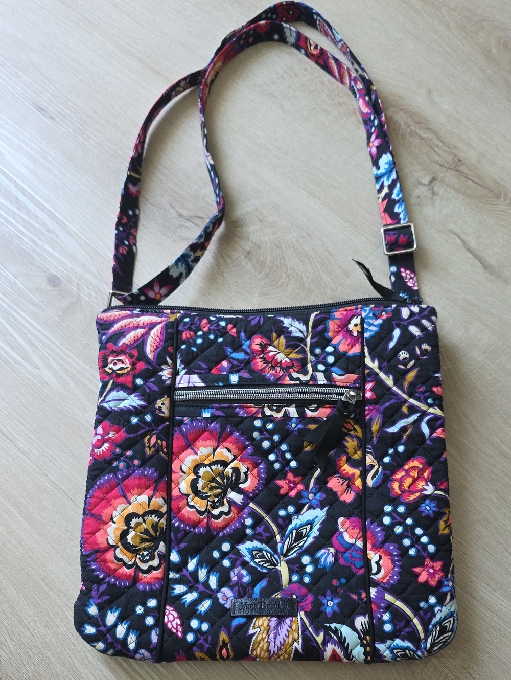 Vera Bradley Hipster Crossbody Midnight Wildflowers